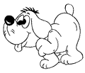 Disegni animali: cane da colorare